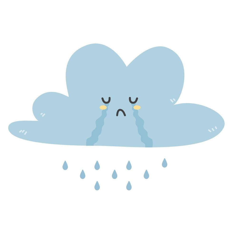 rainfall with clouds vector