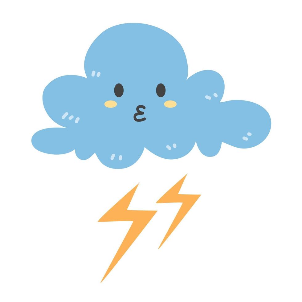 Cute weather icon vector