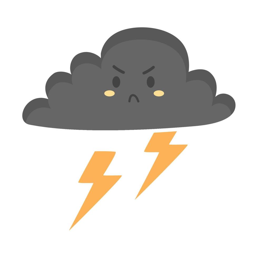 cute weather sticker vector