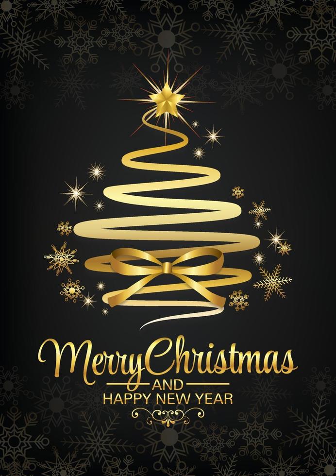 merry christmas abstract christmas tree art vector