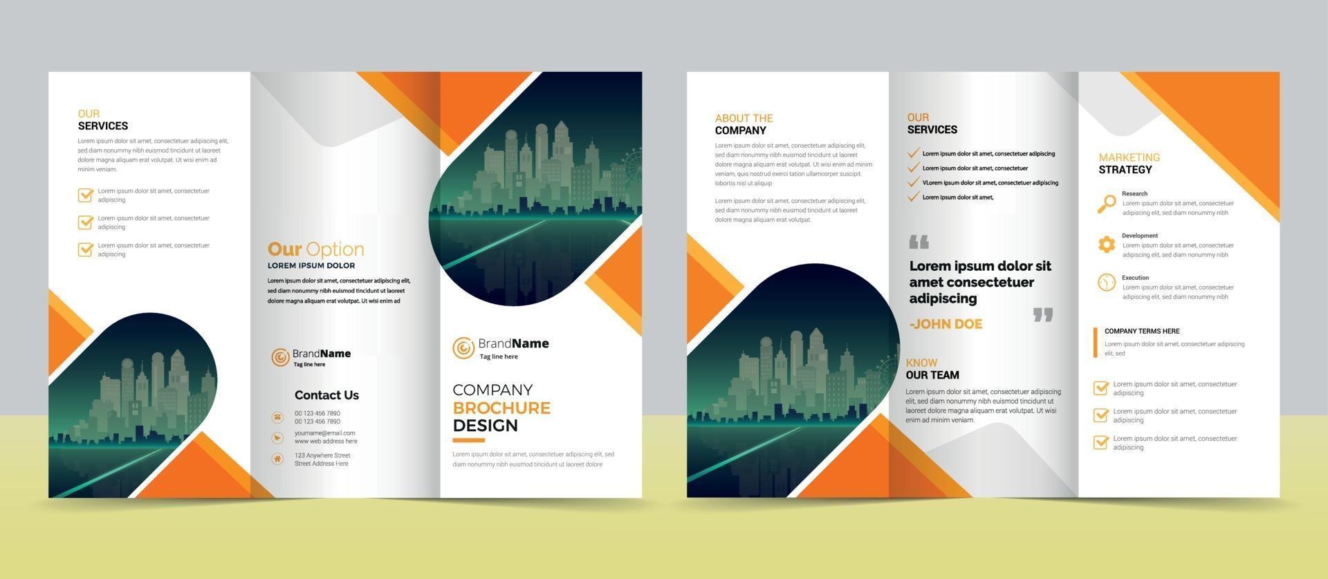 layout bifold brochure vector