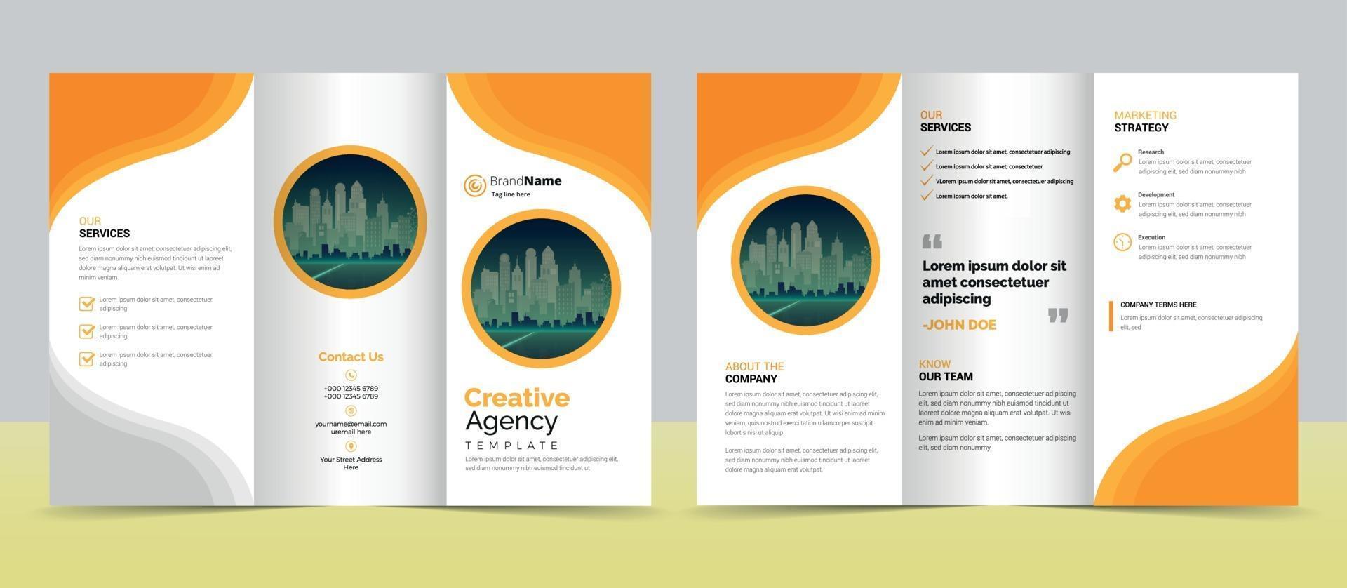layout bifold brochure vector