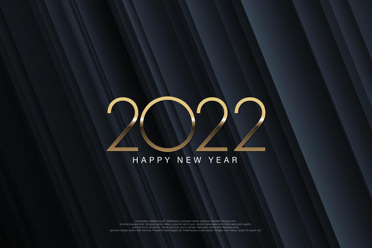 2022 Happy New Year elegant design. vector
