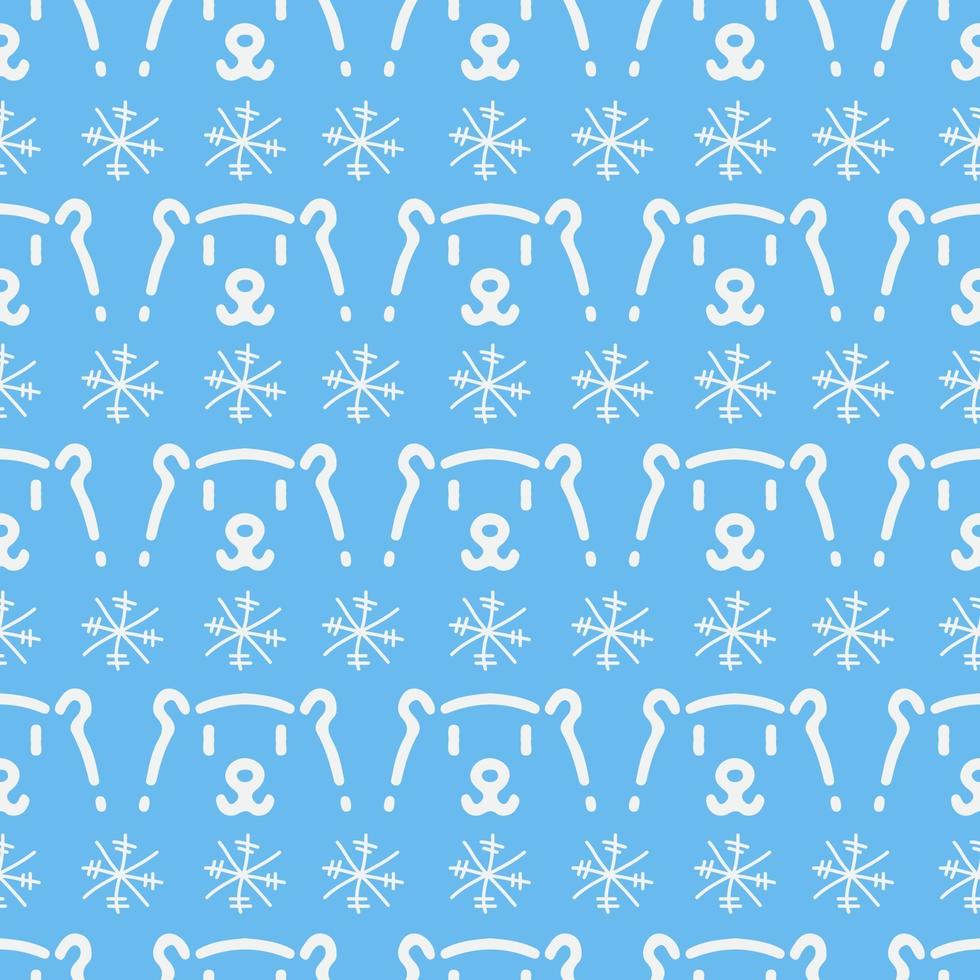 hipster seamless pattern with polar bear background. vector