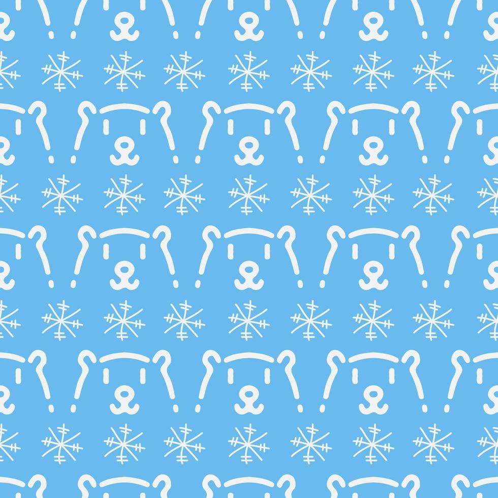 hipster seamless pattern with polar bear background. vector