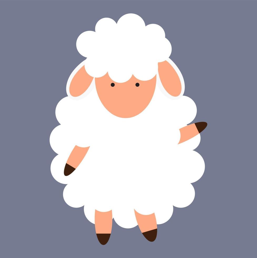 Cute little sheep. vector illustration
