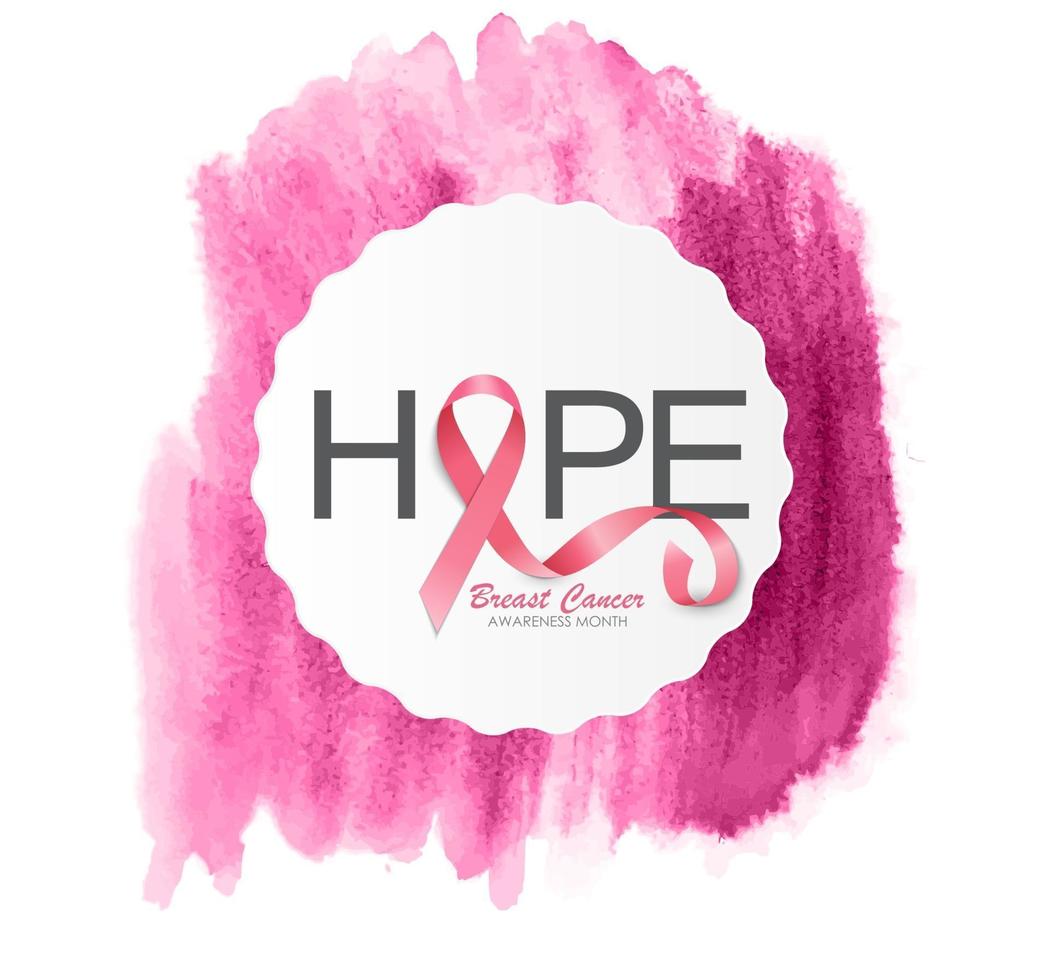 Breast Cancer Awareness Month Pink Ribbon Background vector