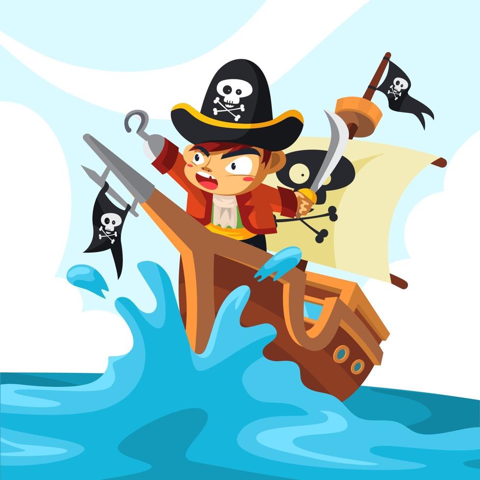 piratas actividades para niños vector
