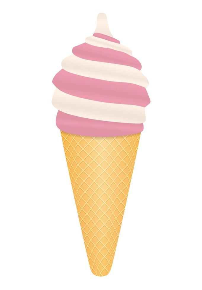 Ilustración de vector de icono de comida de helado