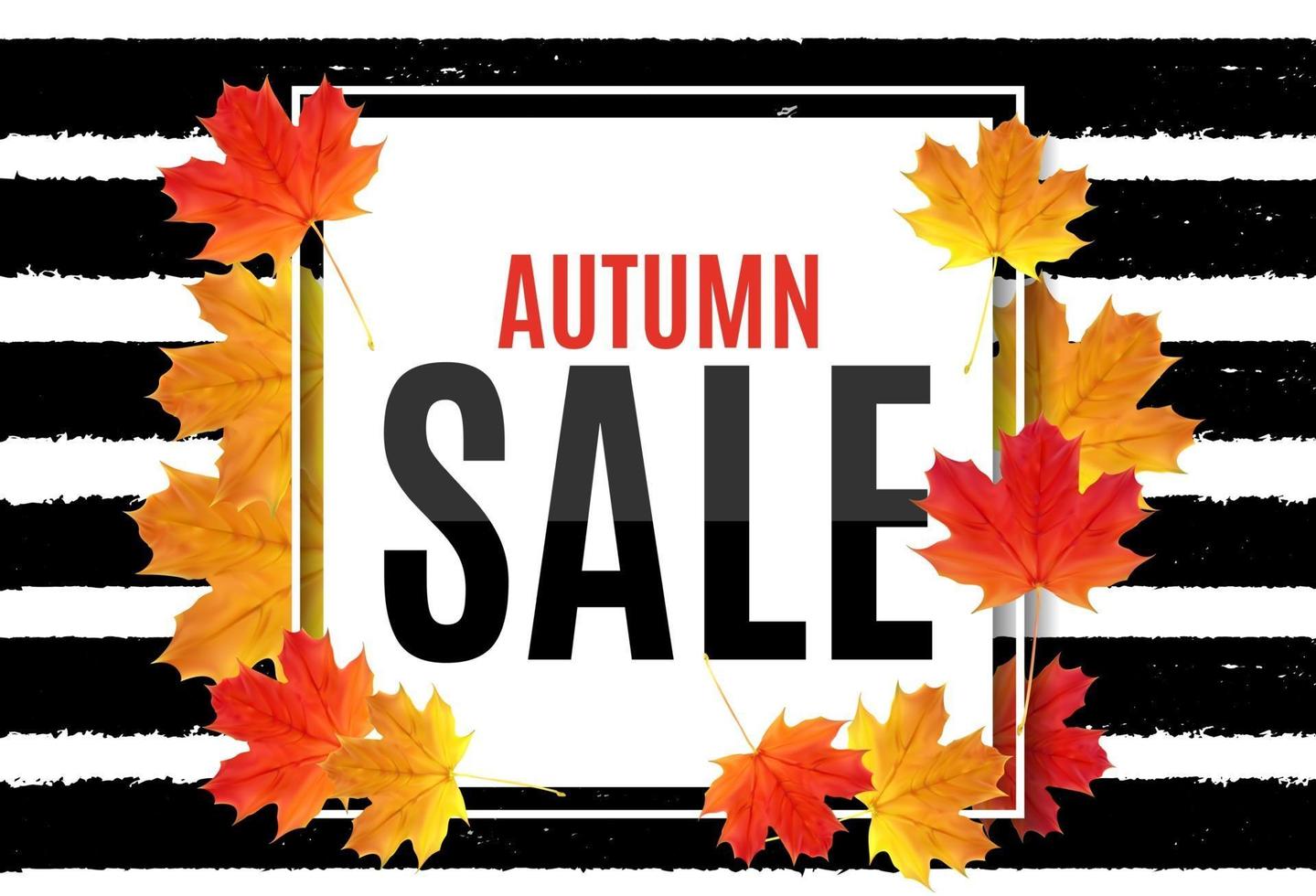 Abstract Vector Illustration Autumn Sale Background