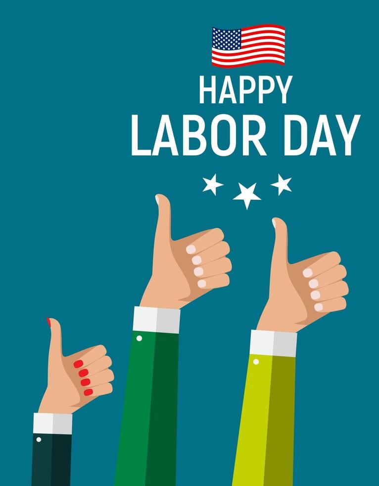 Labor Day in USA Poster Background. Vector Illustration