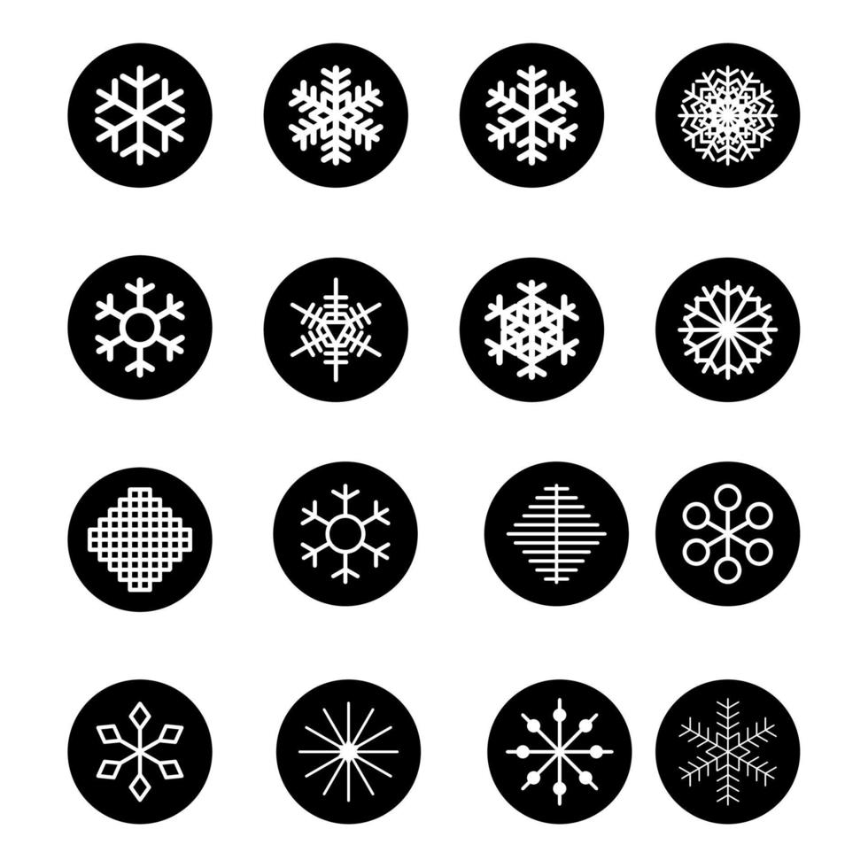copos de nieve de Navidad sobre fondo blanco. ilustración vectorial. vector