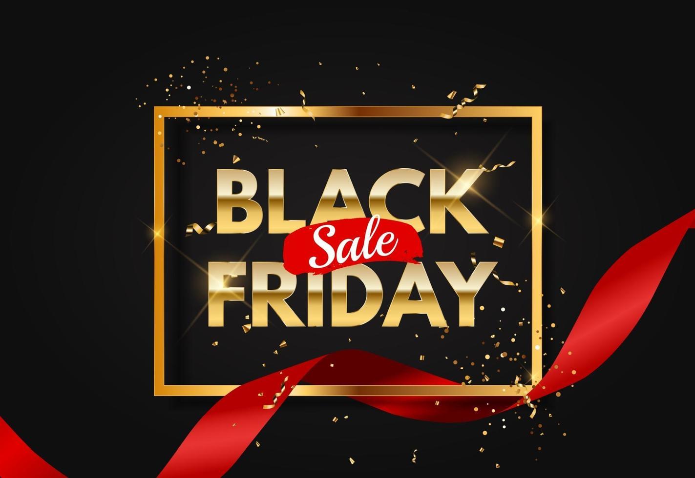 Black Friday Sale Banner Template. Vector Illustration