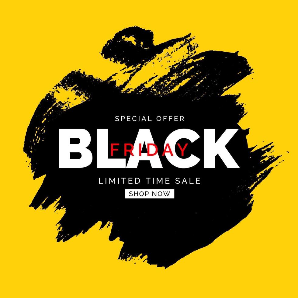 Black Friday Sale Banner Template. Vector Illustration