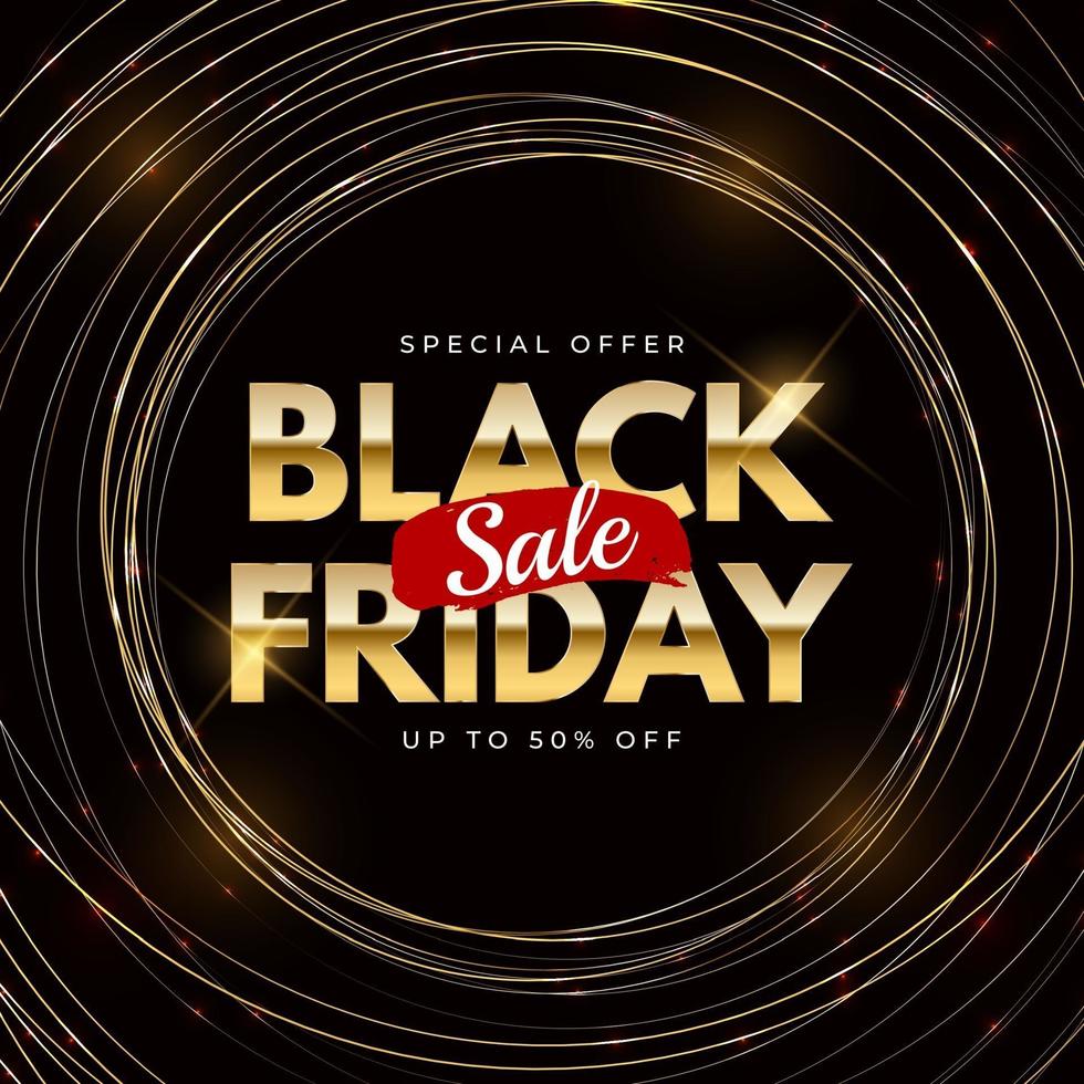 Black Friday Sale Banner Template. Vector Illustration