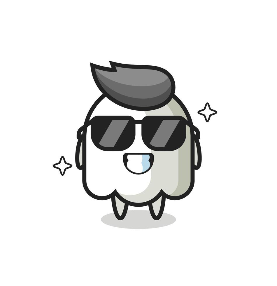 Cartoon mascot of ghost with cool gesture vector