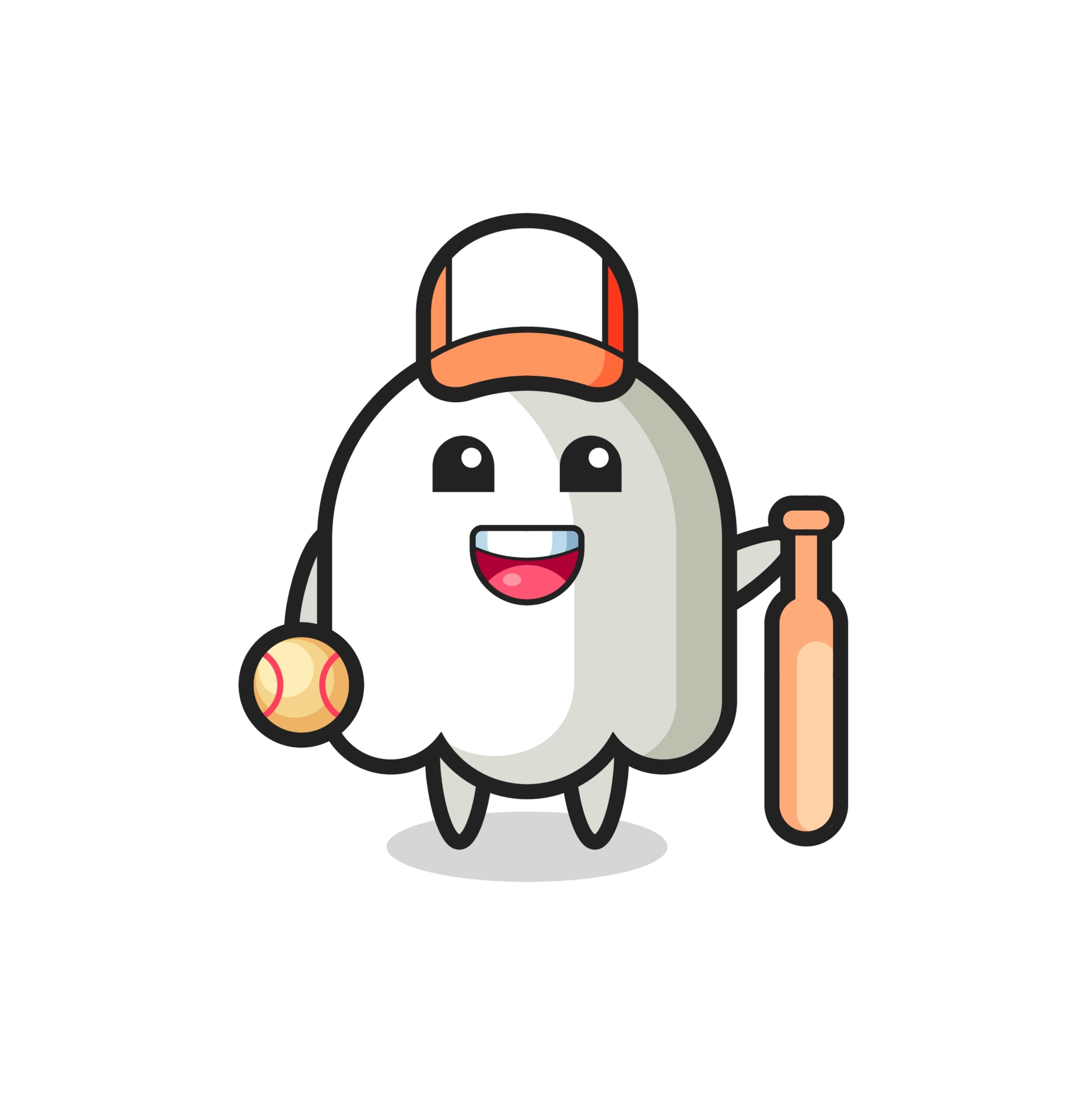 Cartoon character of ghost as a baseball player 3309148 Vector Art at