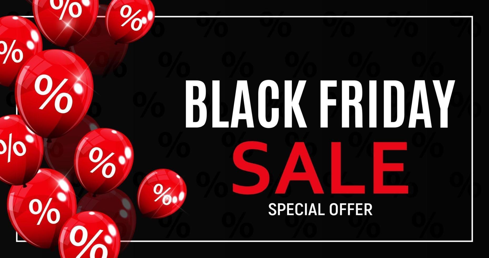 Black Friday Sale Banner Template. Vector Illustration