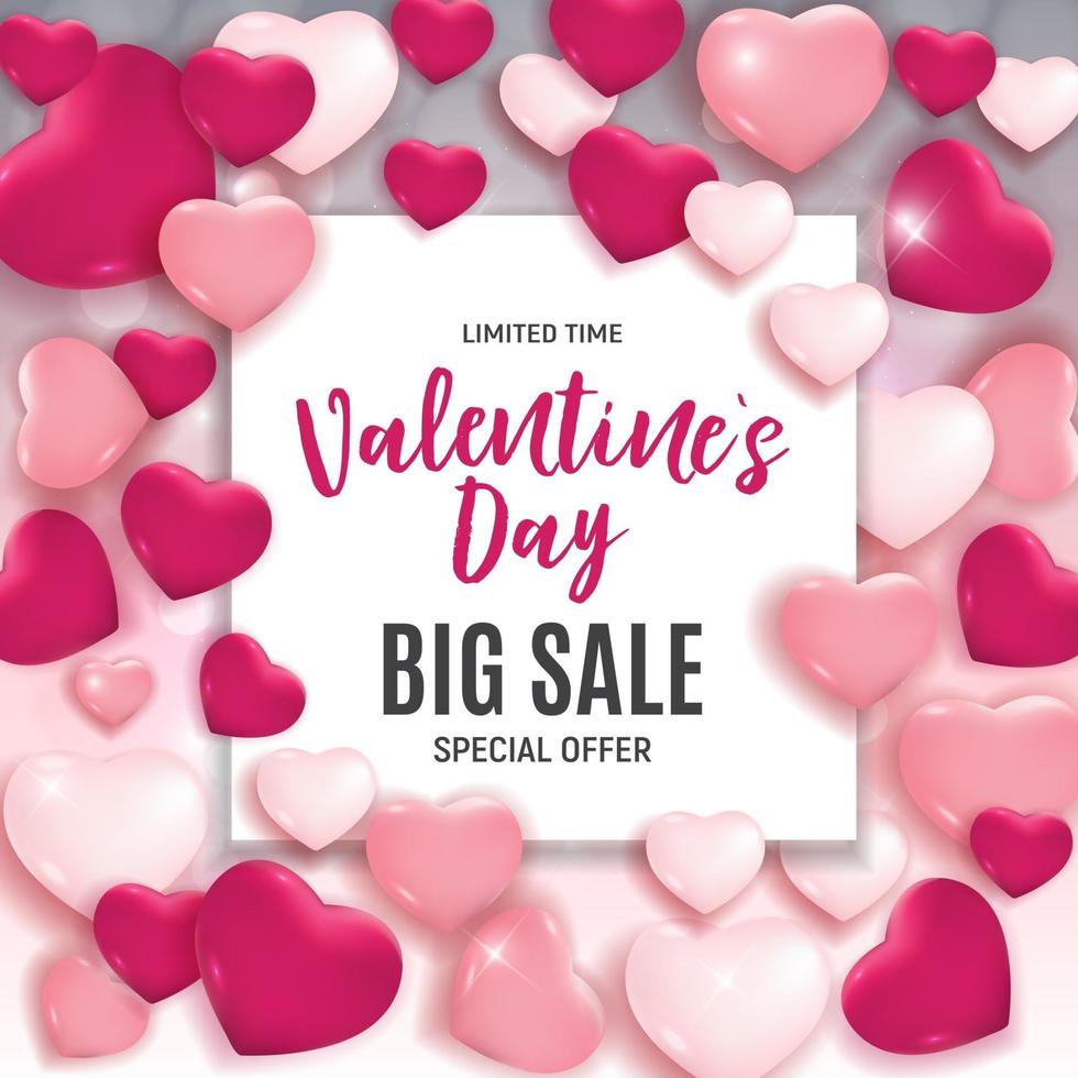 Valentine's Day Love and Feelings Sale Background Design. vector