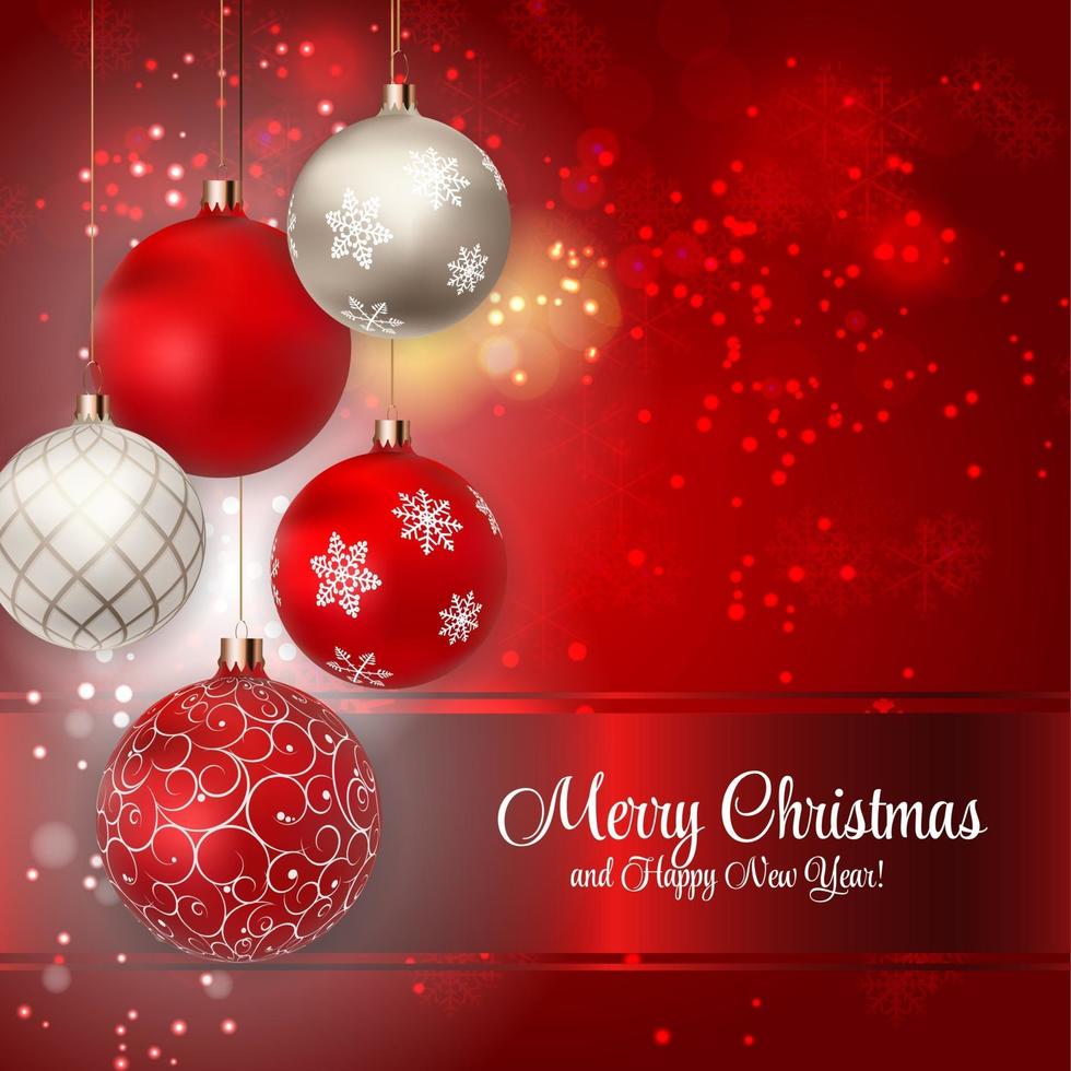 Merry Christmas and New Year Background. Vector Illustration 3309215 ...