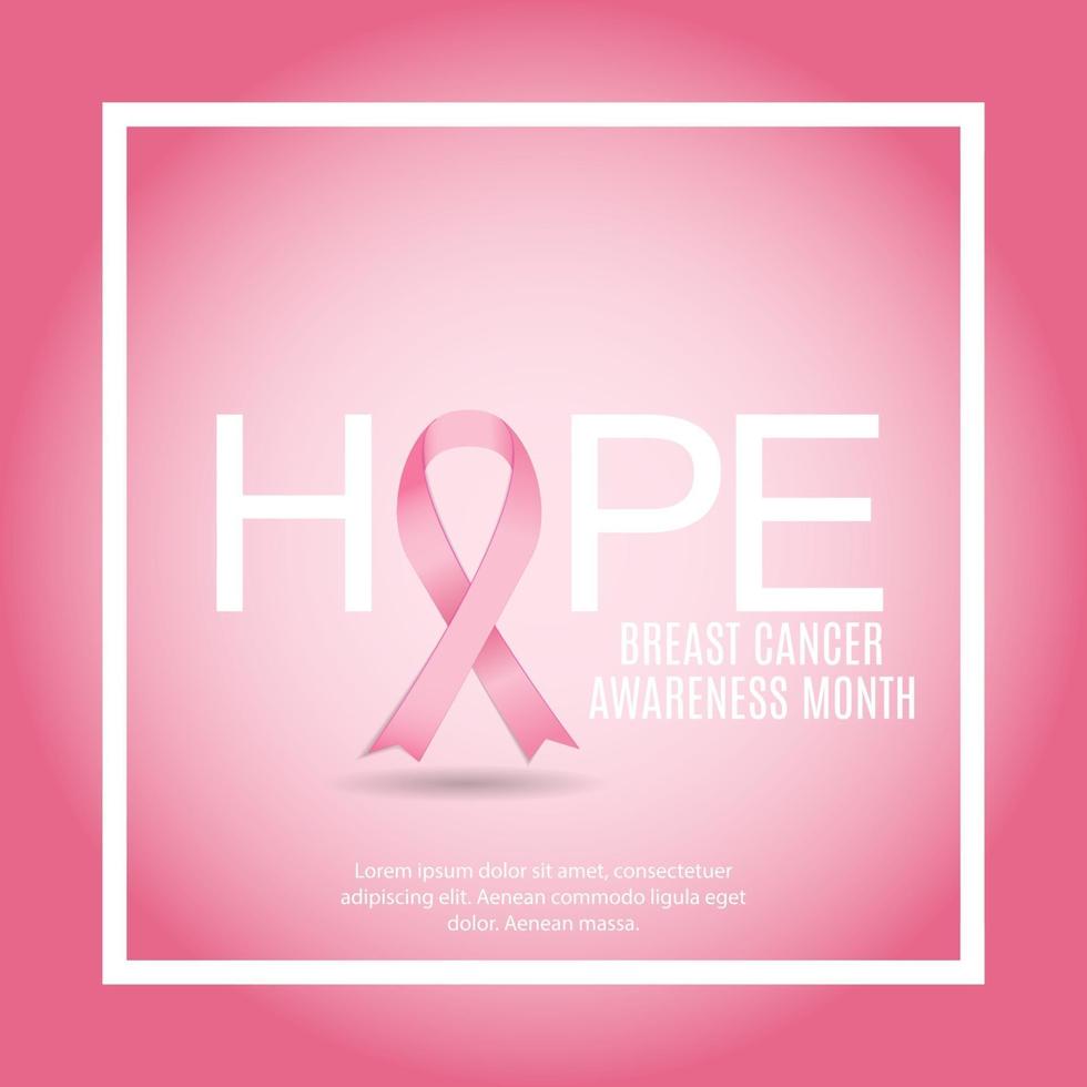 Breast Cancer Awareness Month Pink Ribbon Background vector