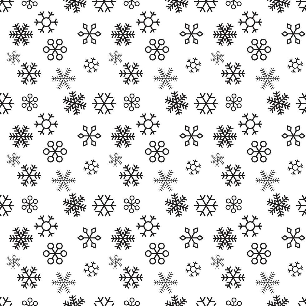 Christmas snowflakes on white background. Seamless pattern. vector