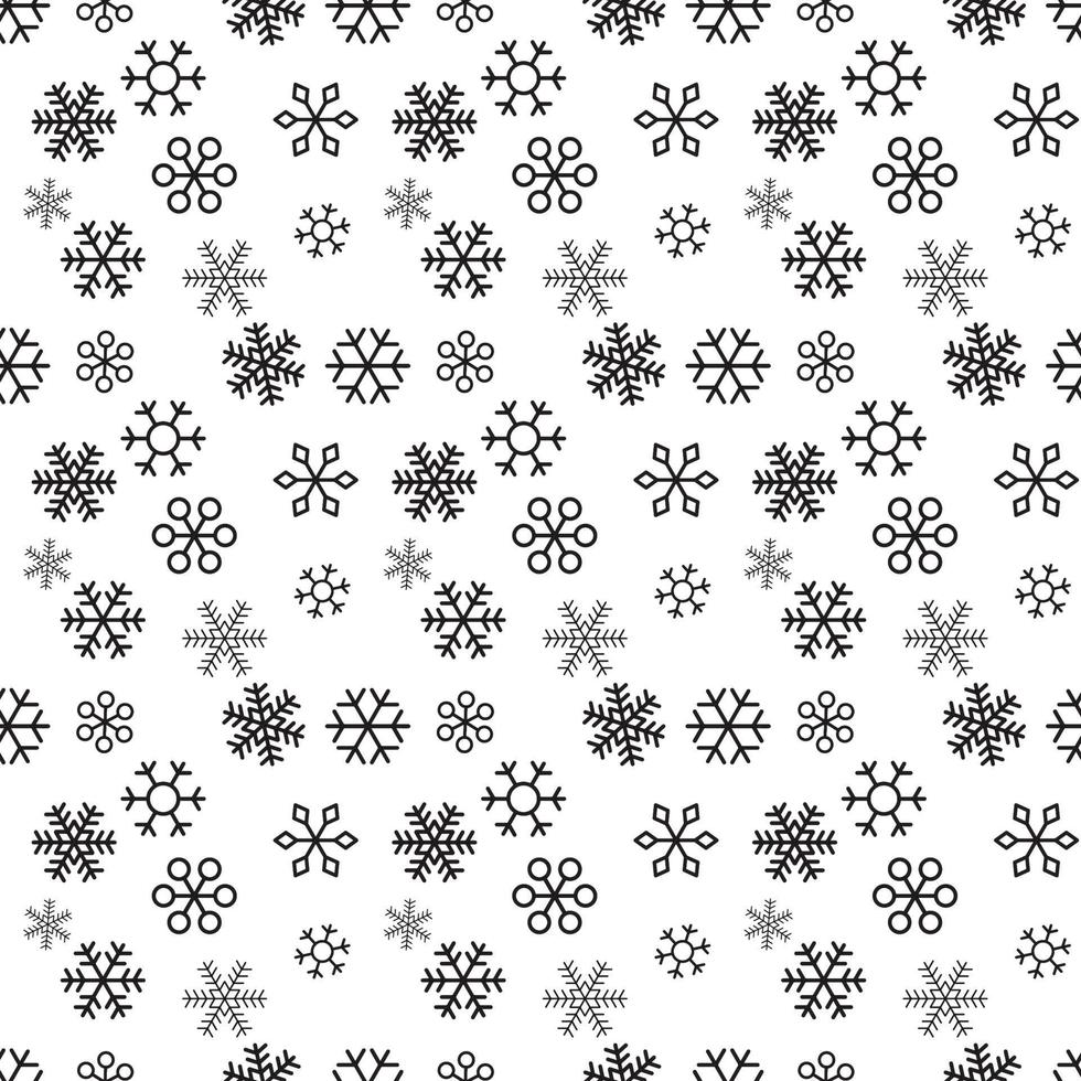 Christmas snowflakes on white background. Seamless pattern. vector