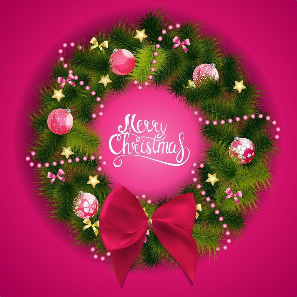 Merry Christmas and New Year Background. Vector Illustration