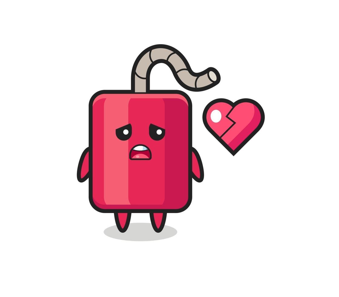 dynamite cartoon illustration is broken heart vector