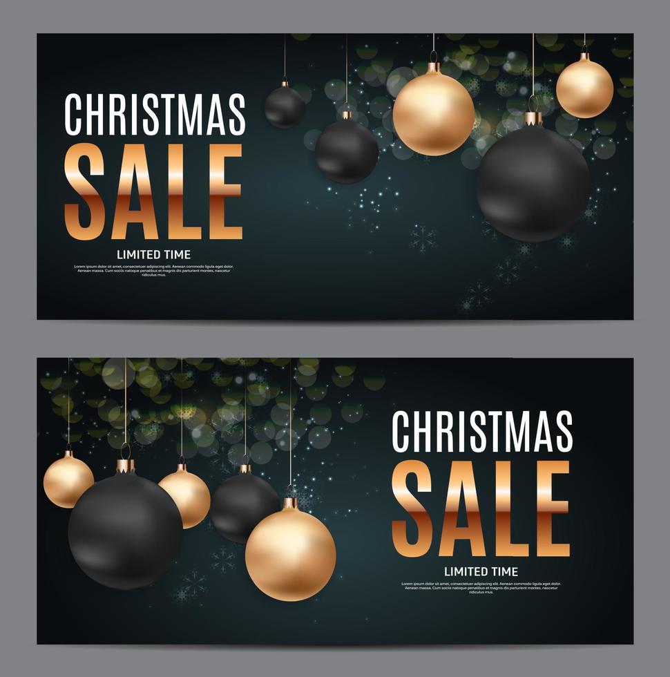 Christmas and New Year Sale Background, Discount Coupon Template. vector