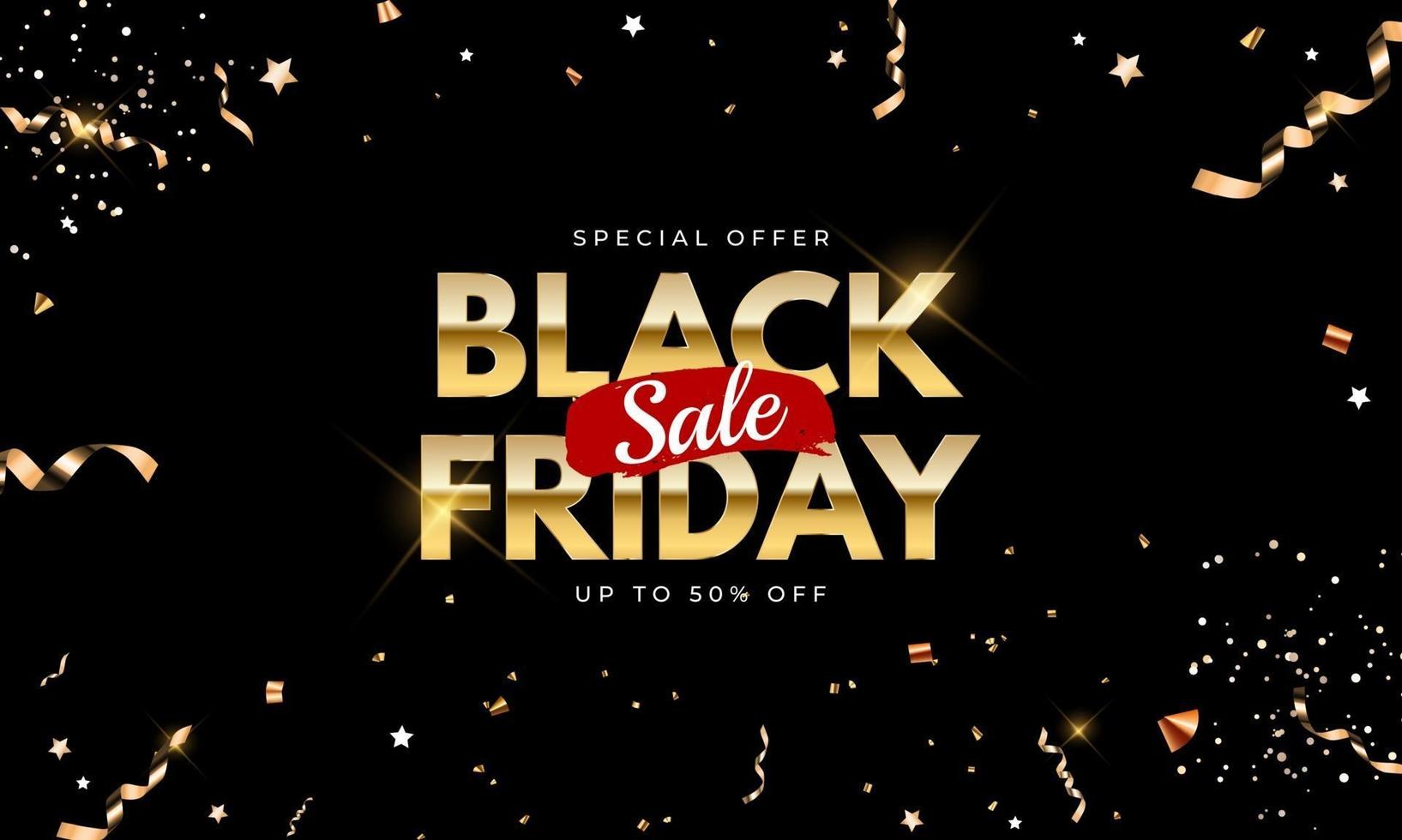 Black Friday Sale Banner Template. Vector Illustration