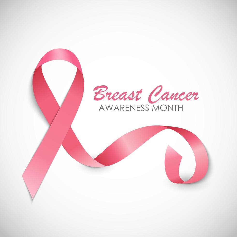 Breast Cancer Awareness Month Pink Ribbon Background 3309510 Vector Art ...