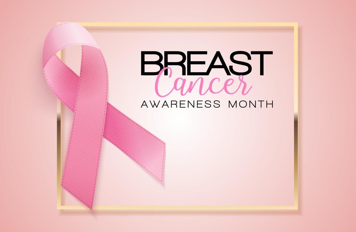 Breast Cancer Awareness Month Pink Ribbon Background vector