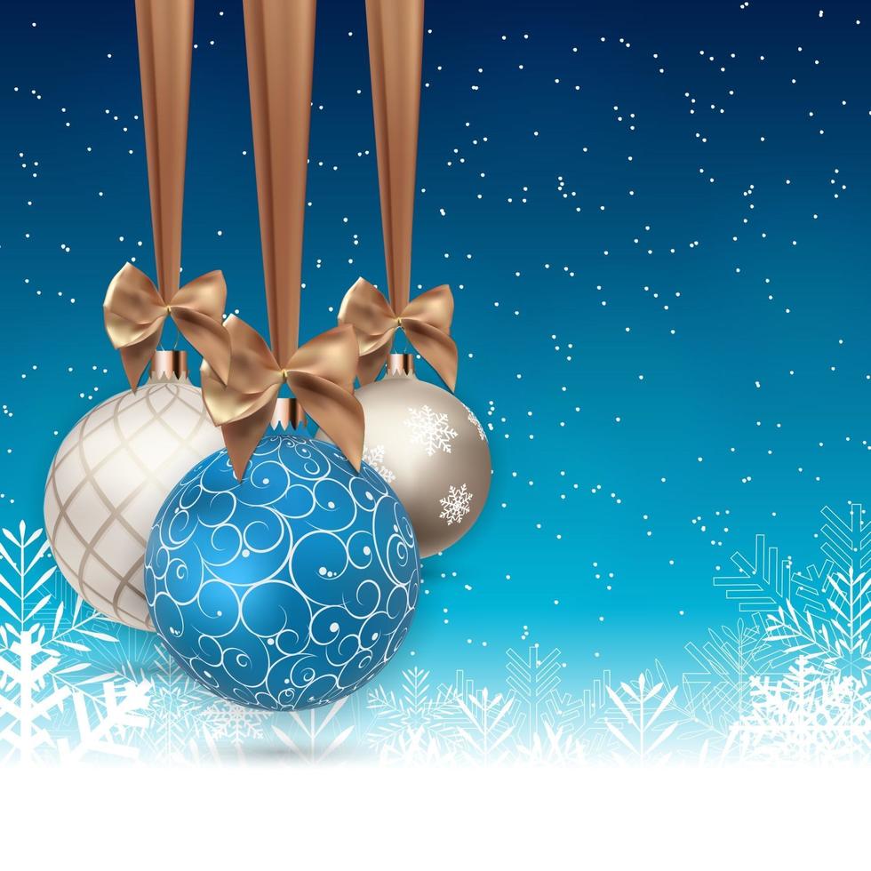 Happy New Year and Merry Christmas Winter Background vector