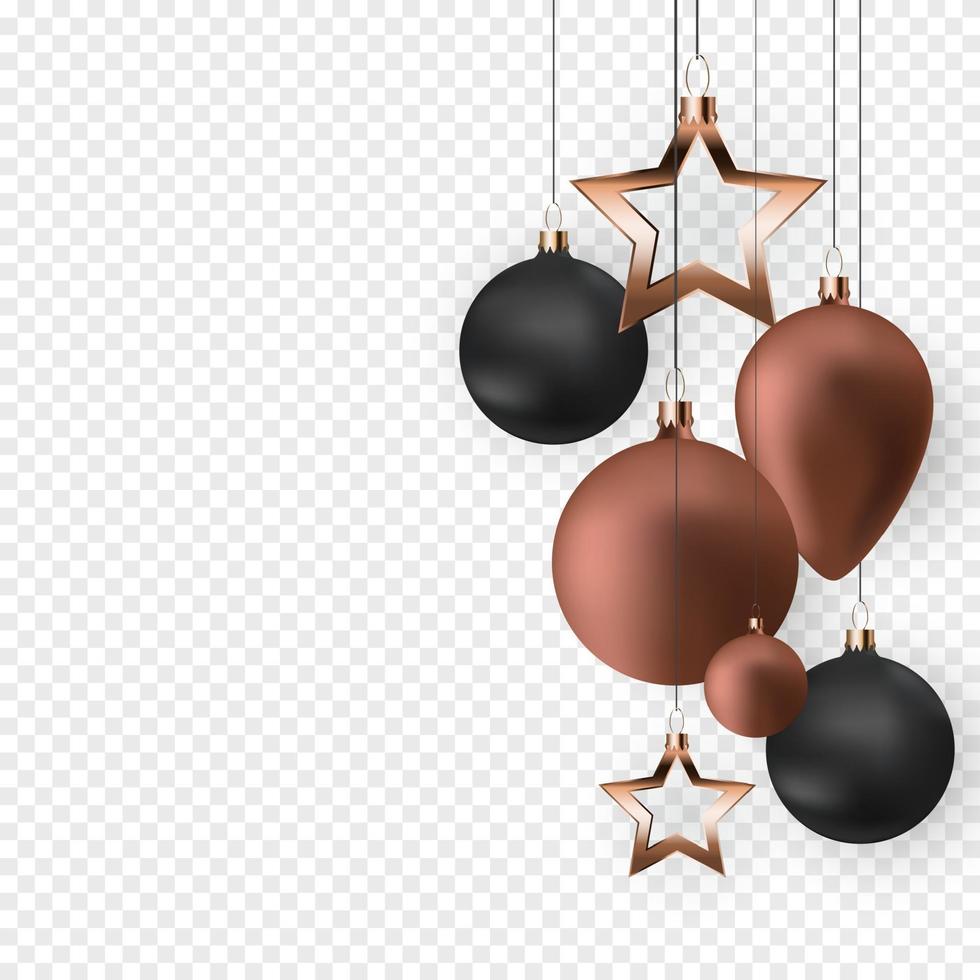 3d Christmas balls for holiday new year design vector