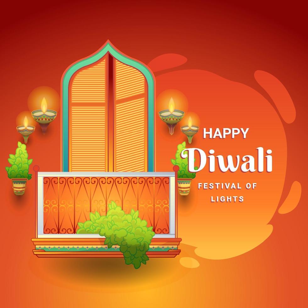 Diwali Festival of Lights Background vector