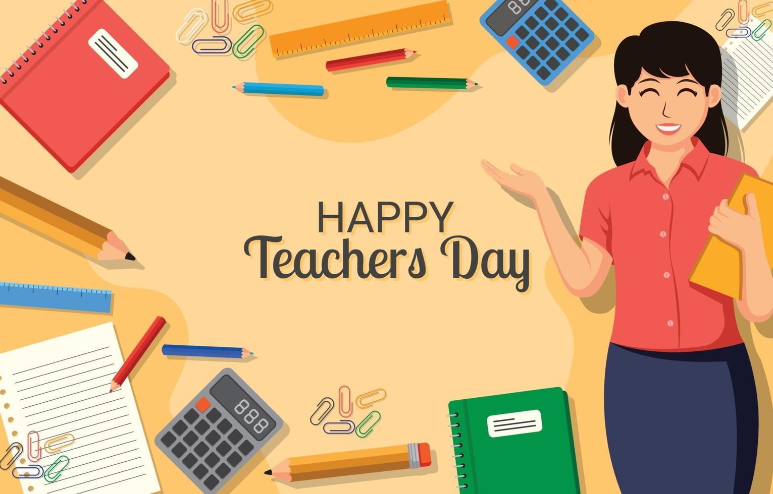 Teacher's Day Background vector