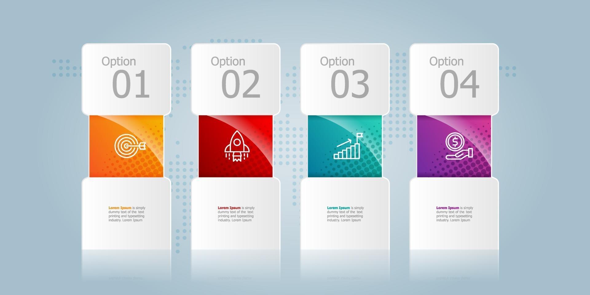 tab bar horizontal infogrphics element presentation vector