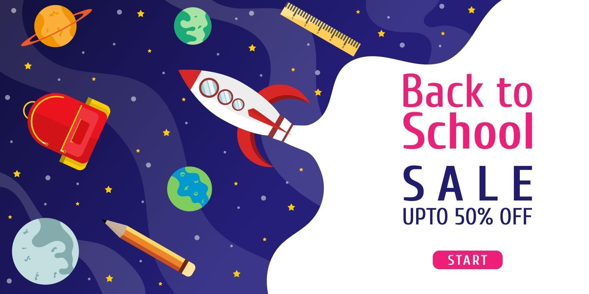 Back to school background with space design vector