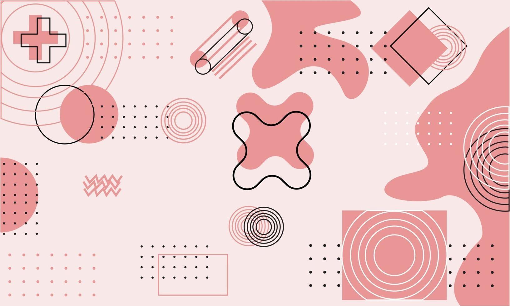 Geomatric  wallpaper background with modern feminine pastel pink vector