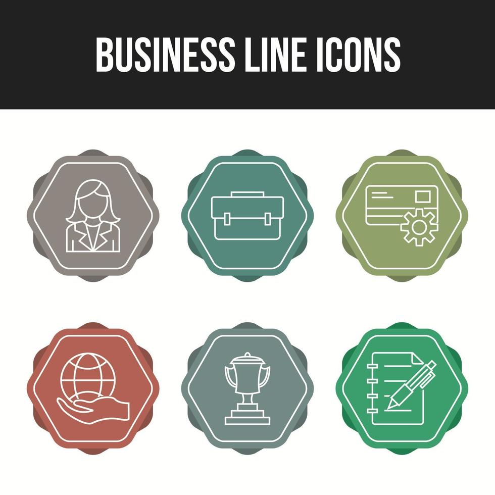 6 Icon Set Of Business For Personal And Commercial Use. vector