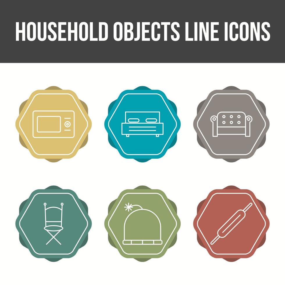 Unique Household Objects Vector Icon Set