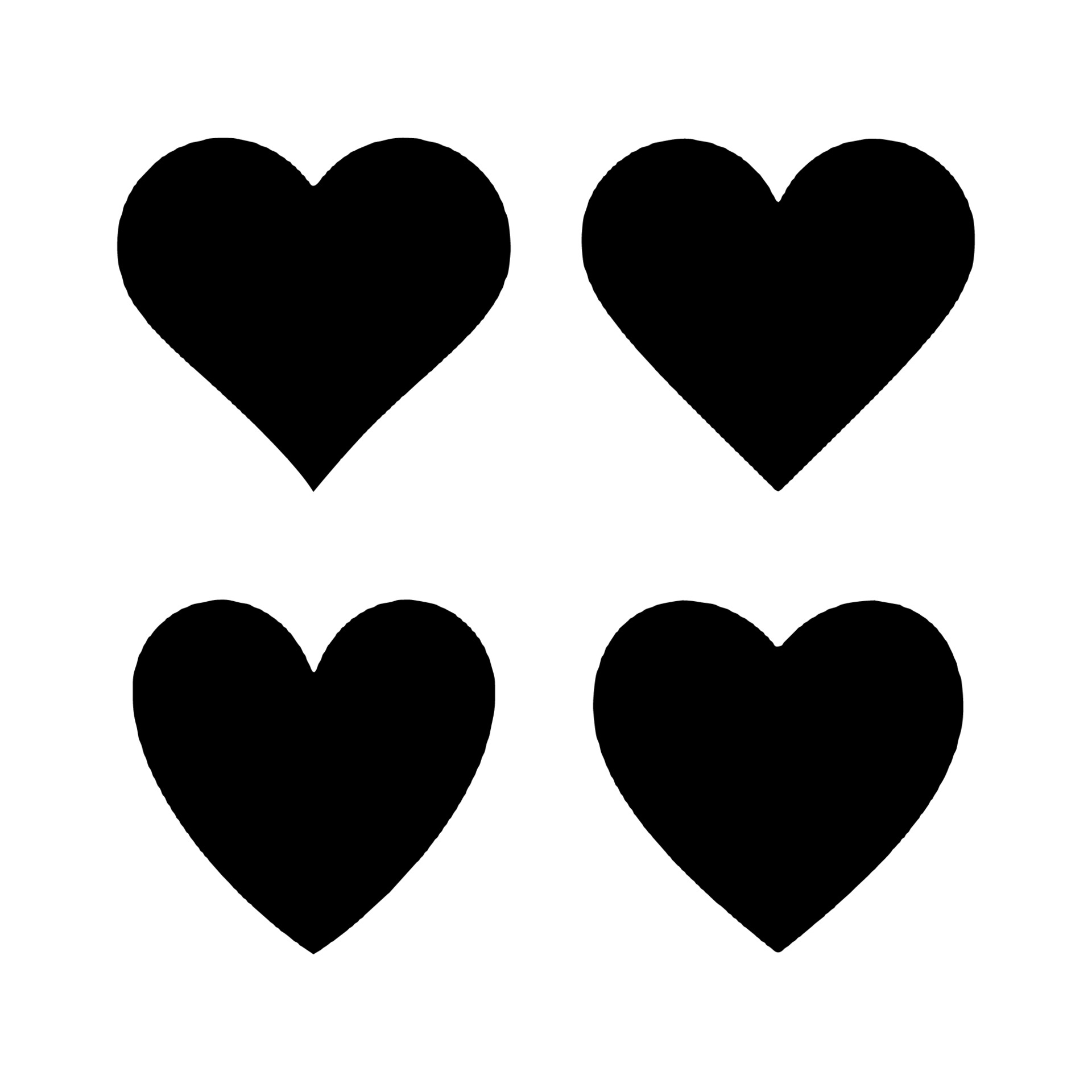 Black heart icons set vector 3310588 Vector Art at Vecteezy