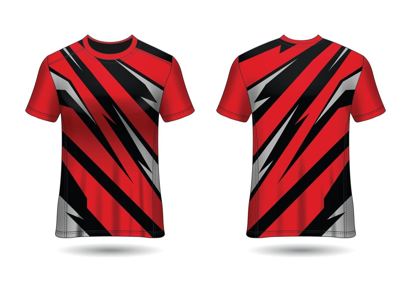 T-Shirt Sport Design. Racing jersey. uniform front and back view. vector