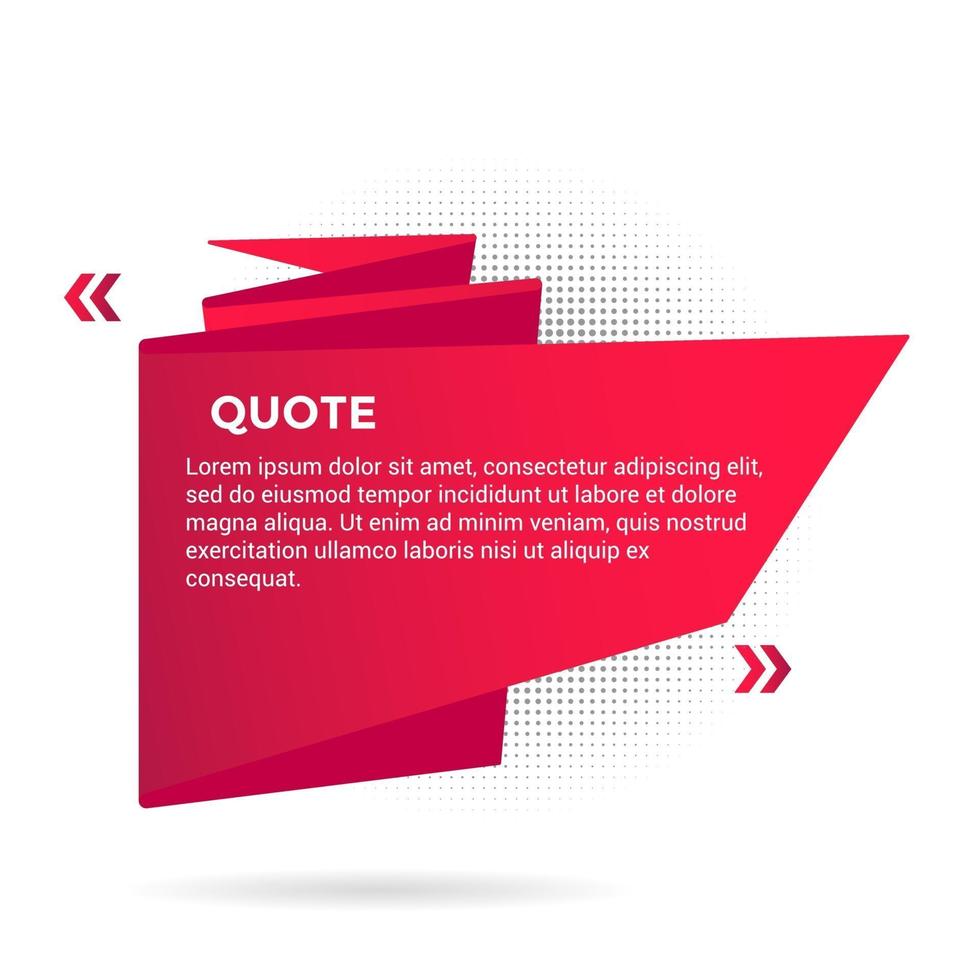Big ribbon with quote text space vector illustration.
