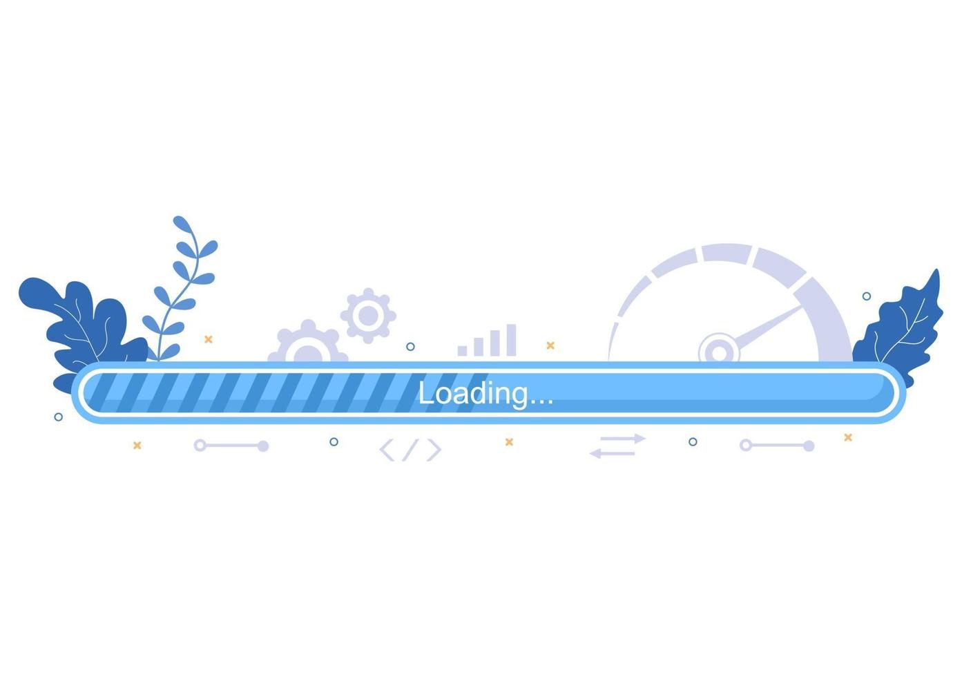 Website Loading Speed Optimization Vector Illustration
