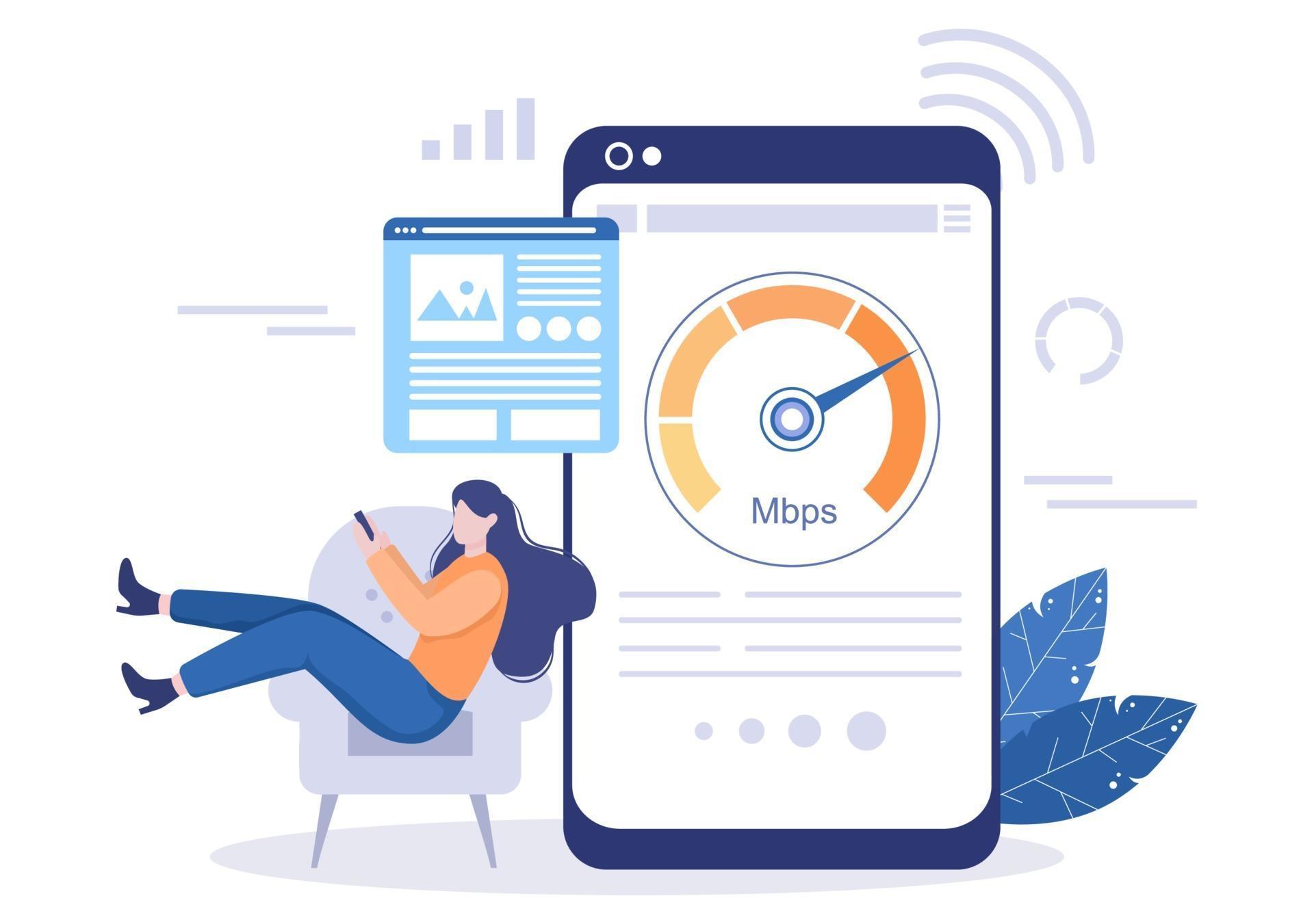 Website Loading Speed Optimization Vector Illustration 3310893 Vector ...