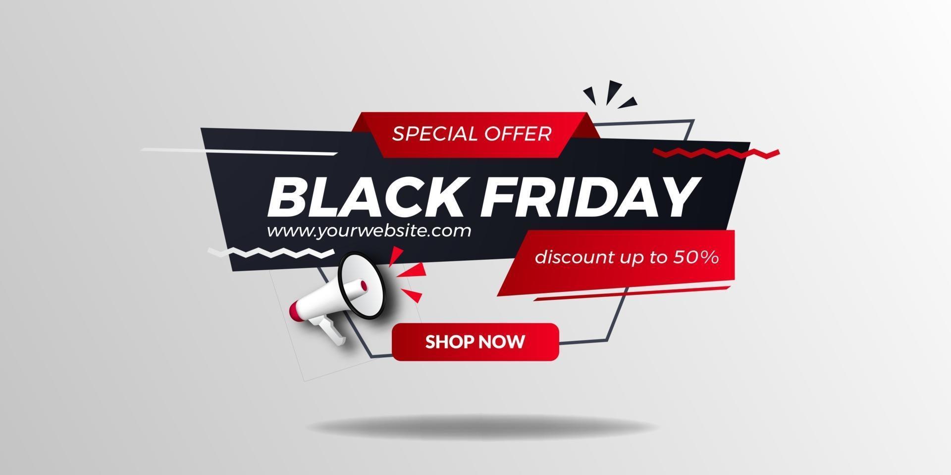 Black friday sale offer banner promotion elegant luxury template vector