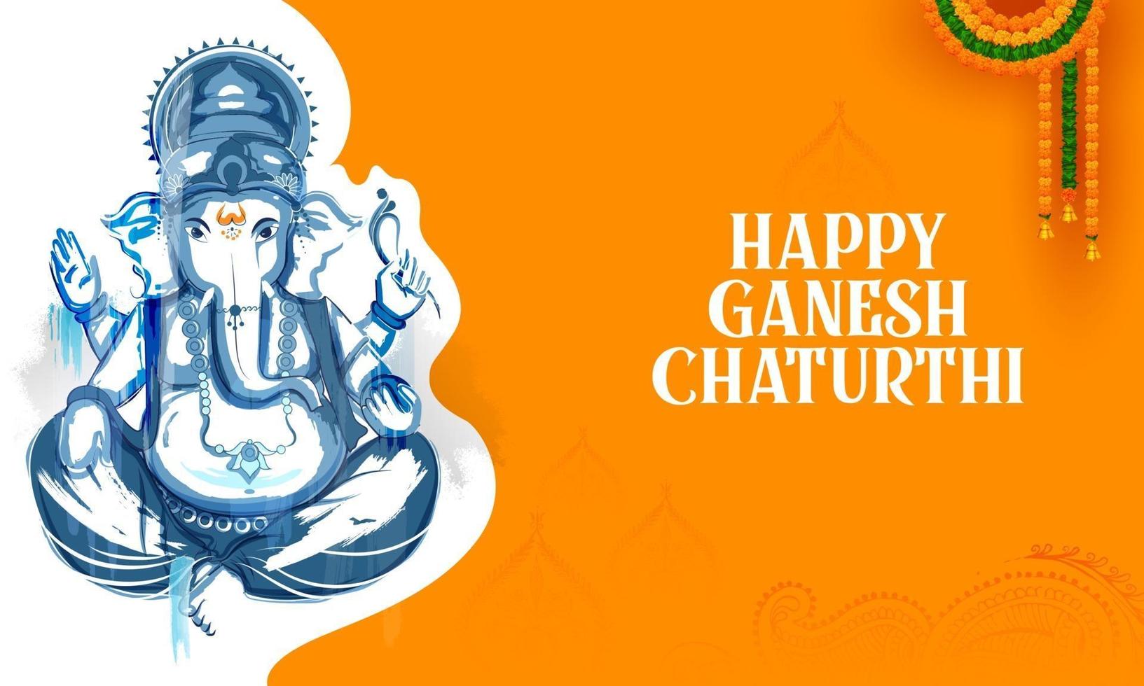 Lord Ganpati background for Ganesh Chaturthi festival of India 3310982  Vector Art at Vecteezy