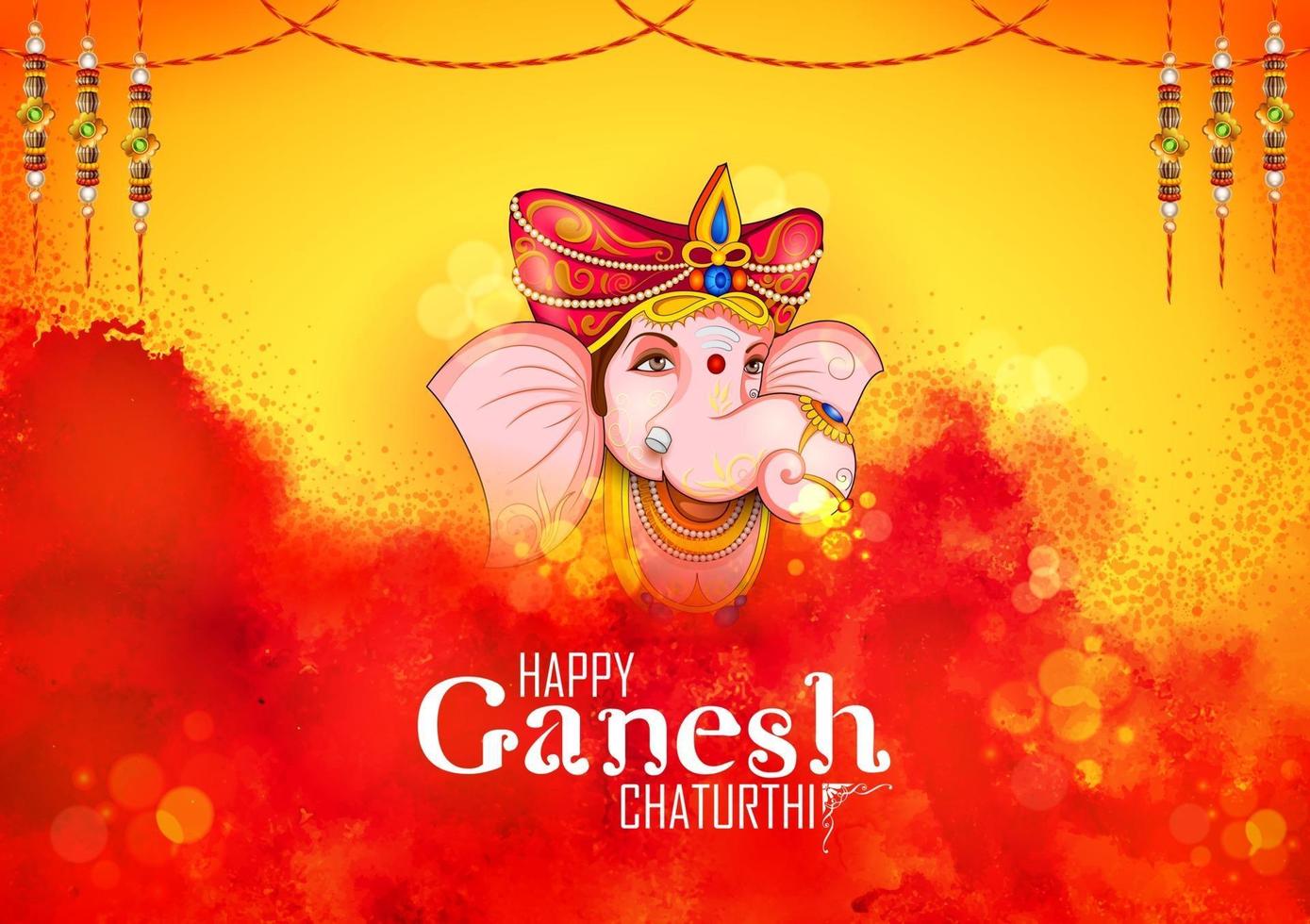 Lord Ganpati background for Ganesh Chaturthi festival of India 3311003  Vector Art at Vecteezy